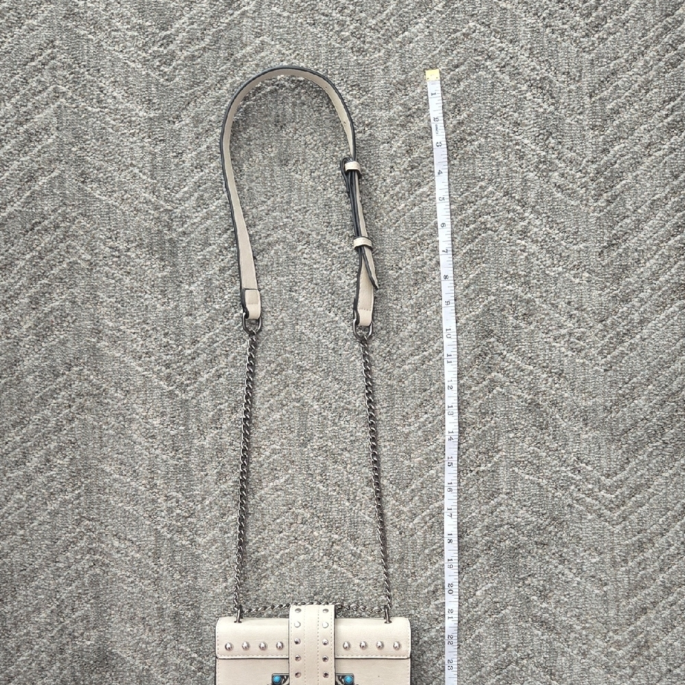 VENUS Cream Crossbody Bag with Turquoise Accents - Picture 15 of 15